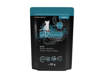 Kapsička CATZ FINEFOOD Purrrr No.113 se skopovým 85g