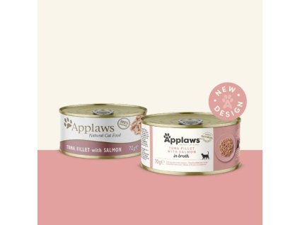 Konzerva APPLAWS Cat tuňák s lososem 70g