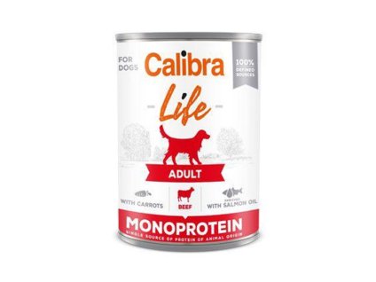 Konzerva CALIBRA Dog Life Adult Beef with Carrots 400g