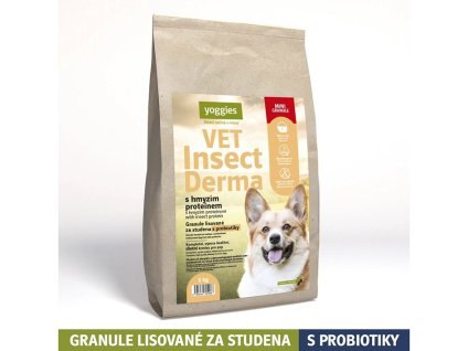 YOGGIES VET Minigranule Insect Derma s hmyzím proteinem 5kg