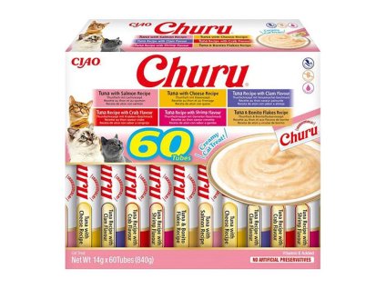 INABA Churu Cat Snack tuňák mix 60x14g (multipack)