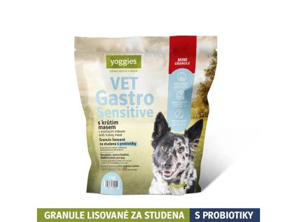 YOGGIES VET Minigranule Gastro Sensitive s krůtím masem 2kg