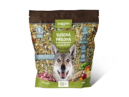 YOGGIES sušená příloha k syrové potravě pro psy B.A.R.F. s ovesnými vločkami 750g (DOPRODEJ)