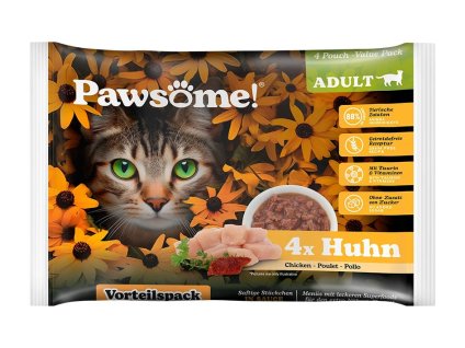 Kapsička PAWSOME Cat s kuřecím masem 4x85g (multipack)