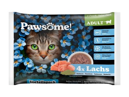 Kapsička PAWSOME Cat s lososem 4x85g (multipack)