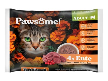 Kapsička PAWSOME Cat s kachním masem 4x85g (multipack)