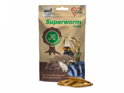 JK Superworm (sušené larvy potemníka) 80g (DOPRODEJ)