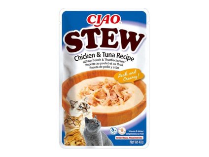 INABA Ciao Cat Stew kuře a tuňák 40g