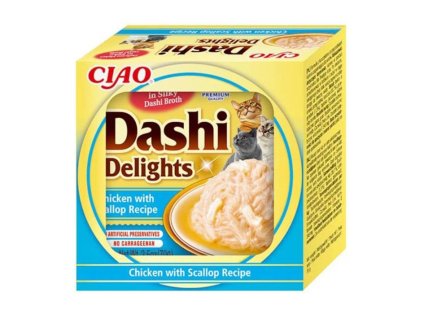 CIAO Dashi Cat Delights kuře a hřebenatka 70g