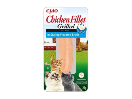 CIAO Cat Filé z kuřete v hřebenatkovém vývaru 25g