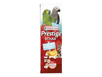 VERSELE-LAGA Prestige Sticks Parrots with Banana & Coconut topping 140g (2ks)