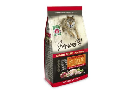 PRIMORDIAL Grain Free Adult Mini Quail & Duck 2kg