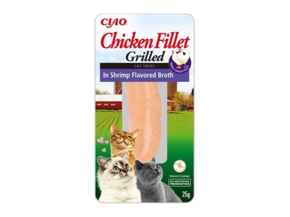 CIAO Cat Filé z kuřete v krevetovém vývaru 25g