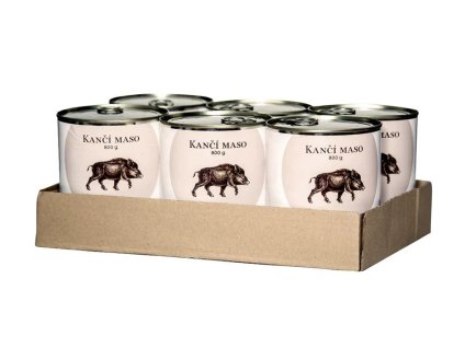 Konzerva BOHEMIA kančí maso ve vlastní šťávě 6x800g (multipack)