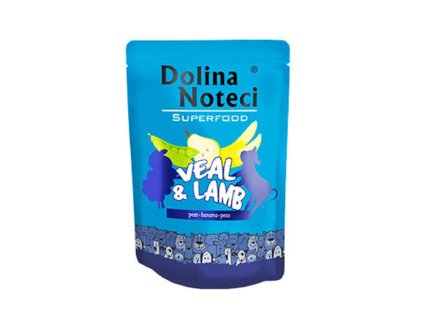 Kapsička DOLINA NOTECI Dog Superfood telecí a jehněčí 300g