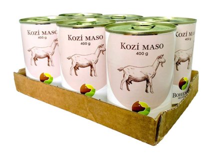 Konzerva BOHEMIA kozí maso ve vlastní šťávě 6x400g (multipack)