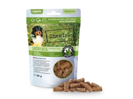 CHEWIES Lucky Bits Senior králík a kuře 80g