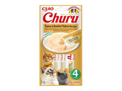 CIAO Churu Cat Snack tuňák & Bonito vločky 4x14g