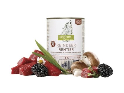 Konzerva ISEGRIM Adult Forest sob s ostružinami a žampiony 800g (DOPRODEJ)