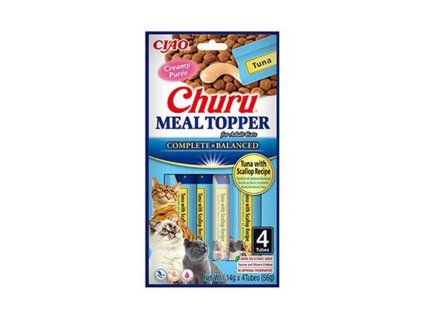 INABA Churu Cat Meal Topper tuňák a hřebenatka 4x14g