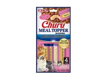 CIAO Churu Cat Meal Topper tuňák a losos 4x14g