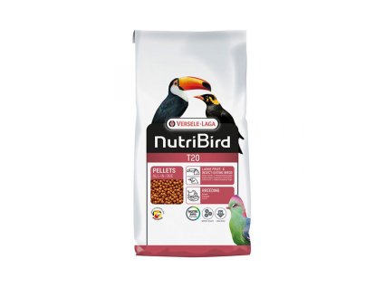 VERSELE-LAGA NutriBird T20 - extrudované pelety, chovatelské krmivo pro ovocomilné a hmyzožravé druhy velkých papoušků 10kg