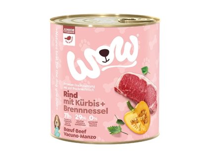 Konzerva WOW Junior hovězí s dýní 800g