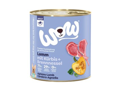 Konzerva WOW Adult jehněčí s dýní 800g