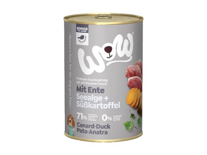Konzerva WOW Senior kachna s batáty 400g