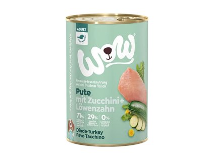 Konzerva WOW Adult krocan s cuketou 400g