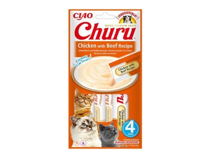 CIAO Churu Cat Snack kuře & hovězí 4x14g