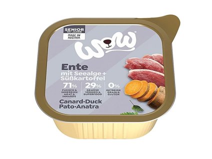 Paštika WOW Senior kachna s batáty 150g