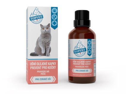 TOPVET Ušní kapky Prevent olejové pro kočky 50ml