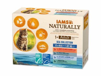 Kapsička IAMS Cat Naturally Sea Collection in Gravy 12x85g (multipack)