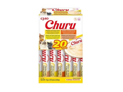 CIAO Churu Cat Snack kuře & hovězí 20x14g (multipack)