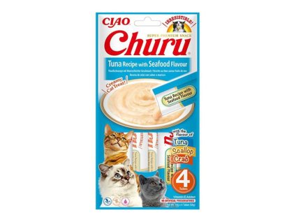 CIAO Churu Cat Snack tuňák & mořské plody 4x14g