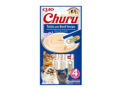 CIAO Churu Cat Snack tuňák & hovězí 4x14g