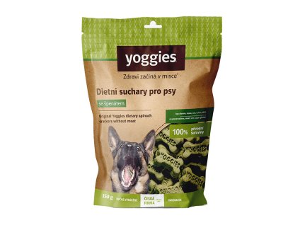 YOGGIES suchary se špenátem (bez masa) 150g
