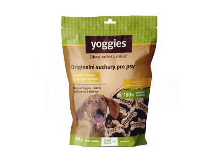 YOGGIES suchary s krůtím masem a lněným semínkem (bez lepku) 150g