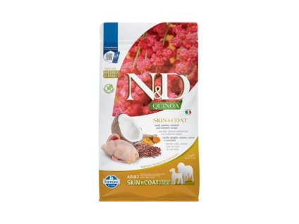 N&D Grain Free Quinoa Dog Medium/Maxi Skin & Coat Quail & Coconut 2,5kg