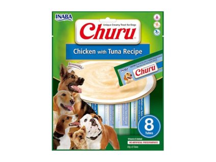 INABA Churu Dog Snack kuře & tuňák 8x20g
