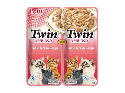 CIAO Twin Packs Cat tuňák & kuře 80g