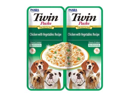 INABA Churu Twin Packs Dog kuře & zelenina 80g