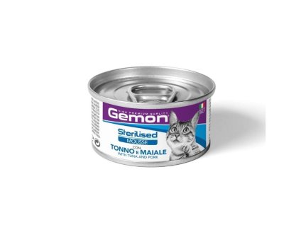 Konzerva GEMON Mousse Cat Sterility tuňák/vepřové 85g