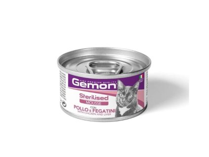 Konzerva GEMON Mousse Cat Sterility kuře/játra 85g