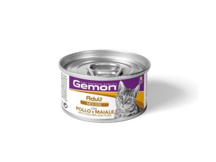 Konzerva GEMON Mousse Cat Adult kuře/vepřové 85g