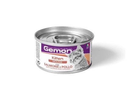 Konzerva GEMON Mousse Cat Kitten losos/kuře 85g