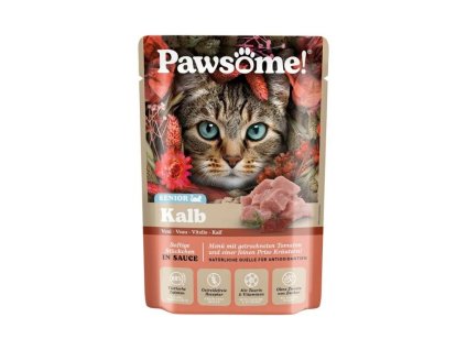 Kapsička PAWSOME Cat Senior s telecím masem 85g