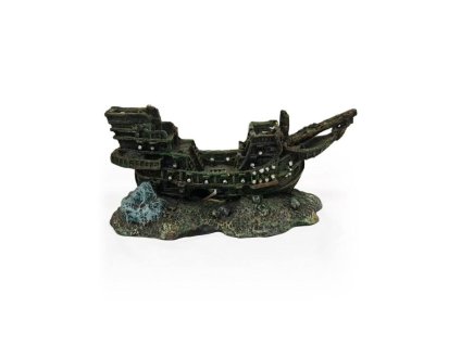 Akvarijní dekorace RESUN PO-021 potopený vrak 20x12,5x10cm