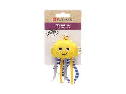 Hračka pro kočky FLAMINGO - Strellow chobotnice 6,8x2,5x4,7cm
